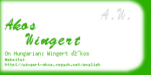 akos wingert business card